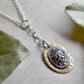 'Green Man' Die Struck Y-Chain Necklace - Magpie Jewellery