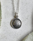 'Beauty' Tiny Die Struck Silver Necklace - Magpie Jewellery