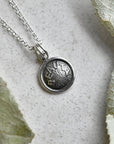 'Beauty' Tiny Die Struck Silver Necklace - Magpie Jewellery