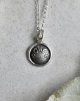 'Power' Tiny Die Struck Silver Necklace - Magpie Jewellery