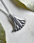 'Egyptian Revival' Die Struck Silver Necklace - Magpie Jewellery