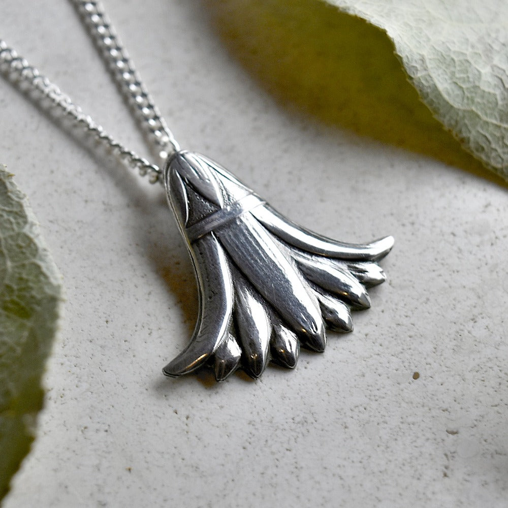 &#39;Egyptian Revival&#39; Die Struck Silver Necklace - Magpie Jewellery