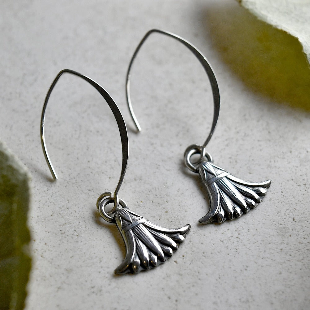 &#39;Egyptian Revival&#39; Silver Drop Earrings - Magpie Jewellery