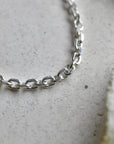 Silver Diamond Cut Cable Link Chain - Magpie Jewellery
