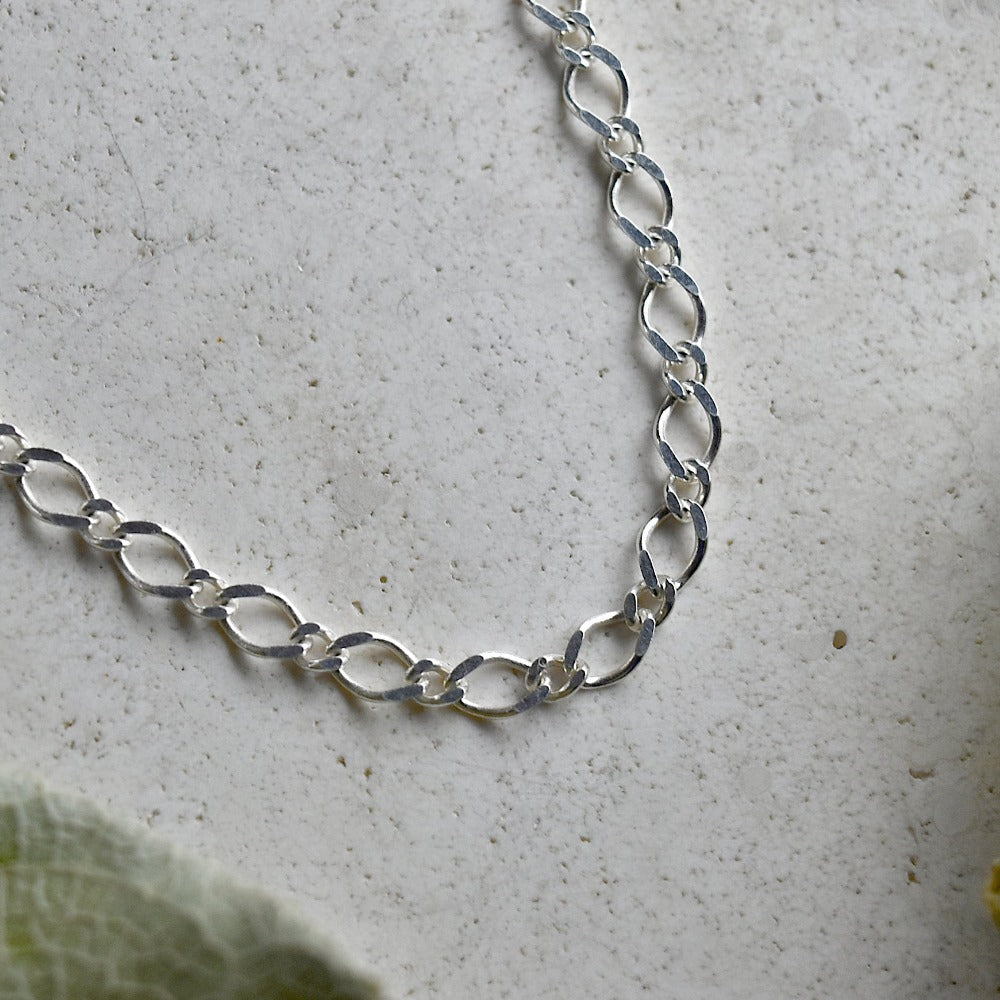 Silver Semi-Twisted Oval Link Chain - Magpie Jewellery