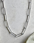 Silver Large Link Paperclip Chain - Magpie Jewellery