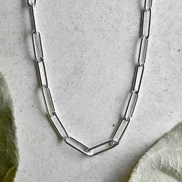 Silver Large Link Paperclip Chain - Magpie Jewellery