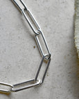 Silver Large Link Paperclip Chain - Magpie Jewellery