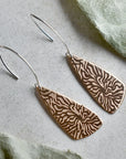 'Coral' Copper Triangular Drop Earrings - Magpie Jewellery