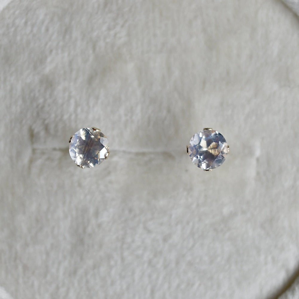 14k Claw-Set Moonstone Studs - Magpie Jewellery