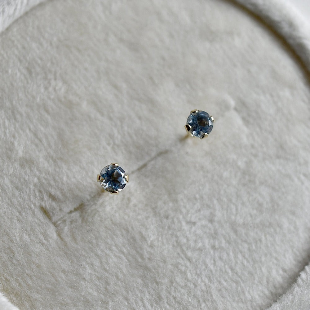 14k Claw-Set Aquamarine Studs - Magpie Jewellery