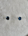 14k Claw-Set London Blue Topaz Studs - Magpie Jewellery