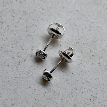 14k Claw-Set Rose Cut Diamond Studs - Magpie Jewellery