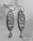 'Buoy' Silver & Labradorite Drop Earrings - Magpie Jewellery