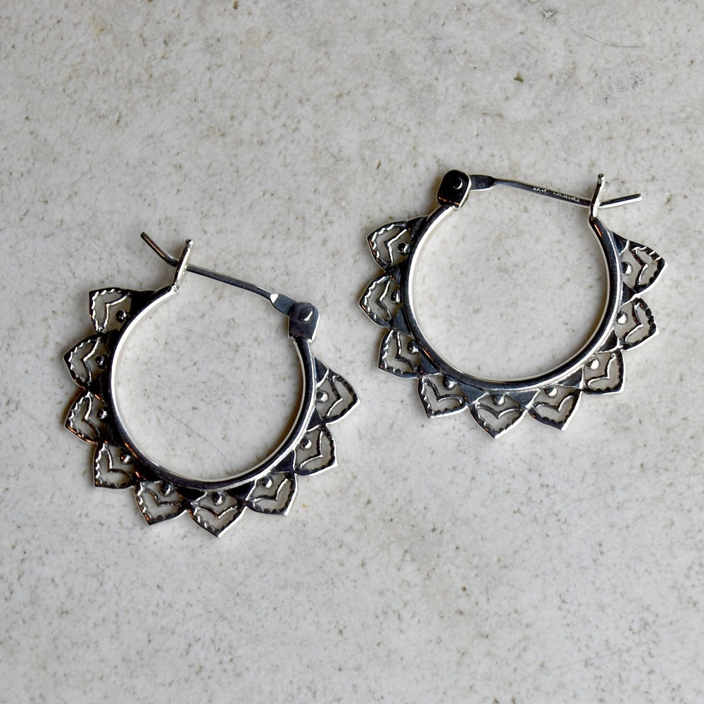Delicate Filigree Hinge Hoops - Magpie Jewellery