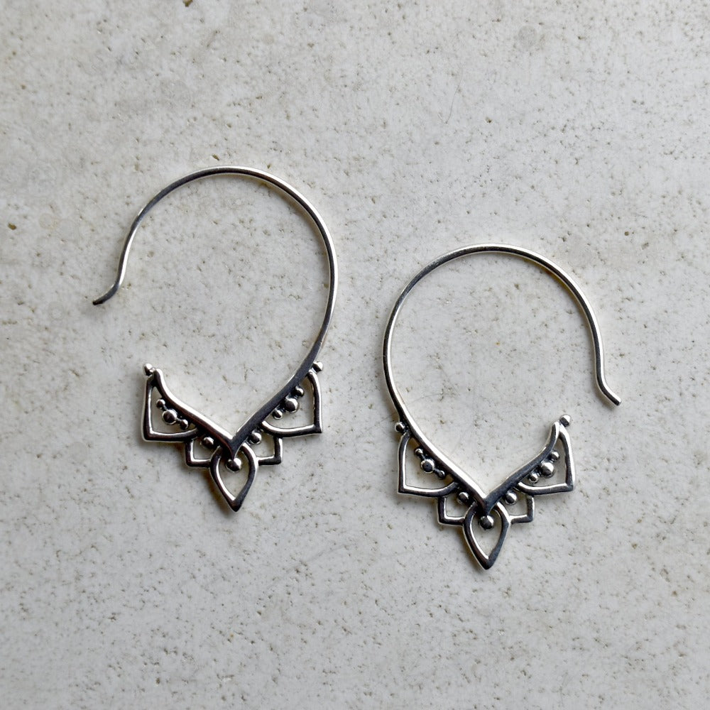 Delicate Hook Hoops - Magpie Jewellery
