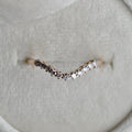 14k Fairmined Gold 'Ida' Diamond Curved Band | Magpie Jewellery