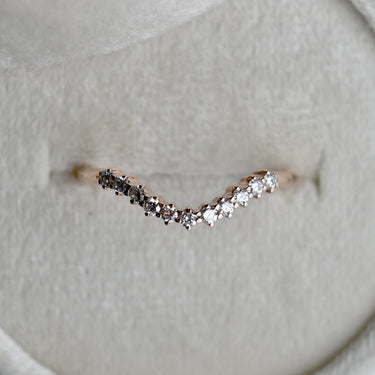 14k Fairmined Gold 'Ida' Diamond Curved Band | Magpie Jewellery