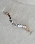 14k Fairmined Gold 'Ida' Diamond Curved Band | Magpie Jewellery