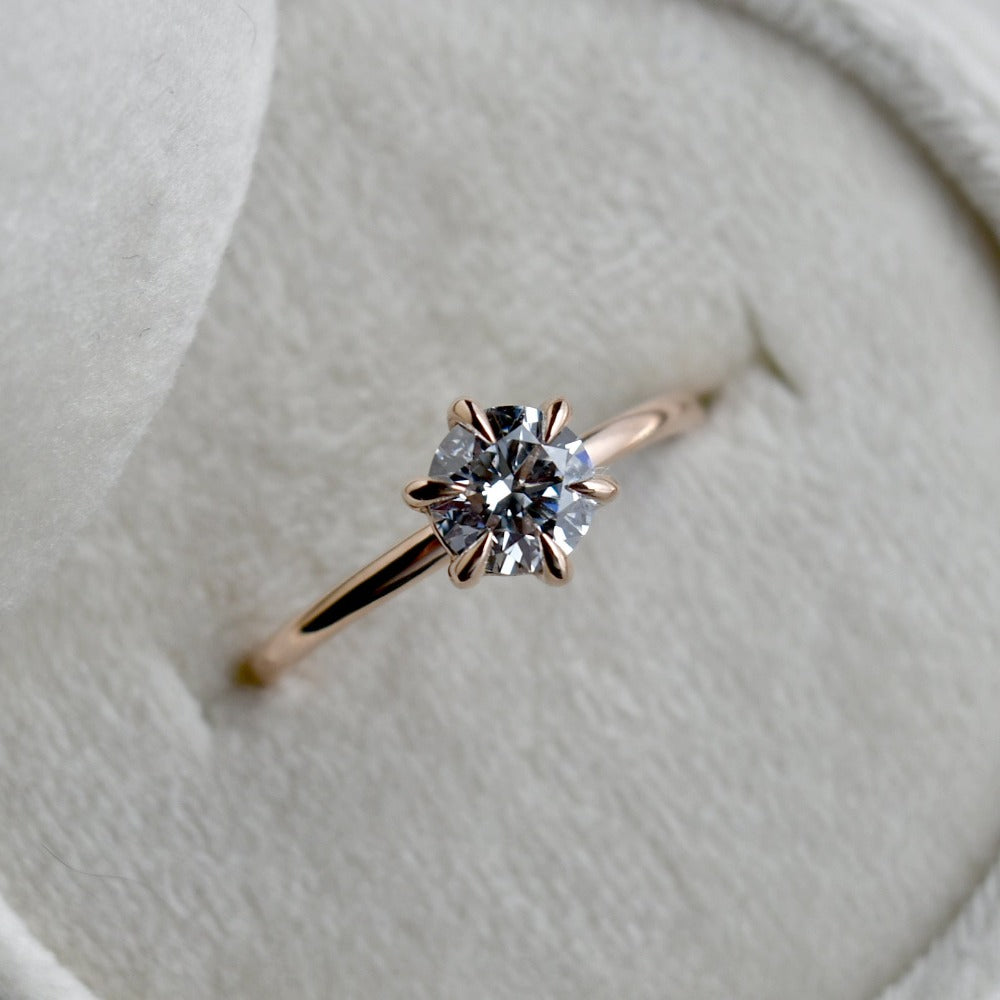 14k Rose Gold Esther Lab-Grown Diamond Solitaire | Magpie Jewellery
