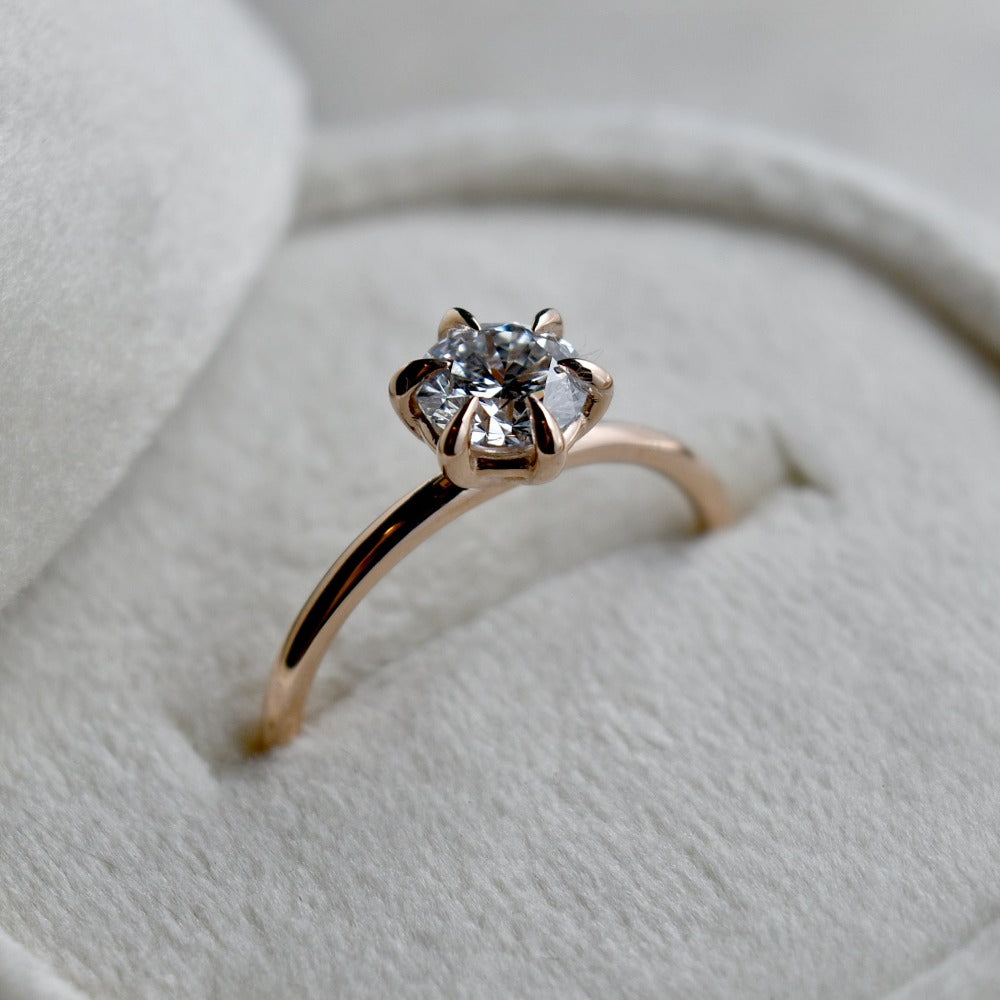 14k Rose Gold Esther Lab-Grown Diamond Solitaire - Magpie Jewellery