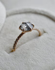 14k Rose Gold Zoe Salt & Pepper Diamond Solitaire | Magpie Jewellery