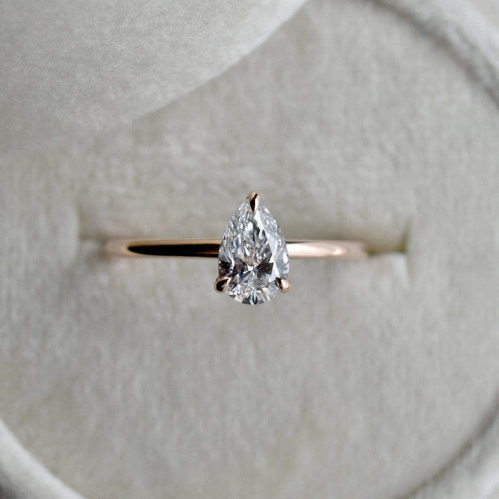 14k Gold Sula Lab-Grown Pear-Shaped Diamond Solitaire | Magpie Jewellery