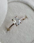 14k Rose Gold Avery Moissanite Solitaire Engagement Ring - Magpie Jewellery