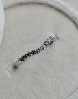 19k White Gold Partial Eternity Curve Band - Magpie Jewellery