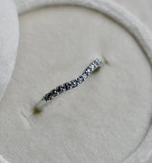 19k White Gold Partial Eternity Curve Band - Magpie Jewellery