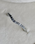 19k White Gold Partial Eternity Curve Band - Magpie Jewellery