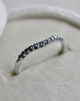 19k White Gold Partial Eternity Curve Band - Magpie Jewellery