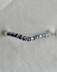 19k White Gold Partial Eternity Curve Band - Magpie Jewellery