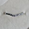 19k White Gold Partial Eternity Curve Band - Magpie Jewellery