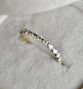 14k Yellow Gold Floating Diamond Partial Eternity Band - Magpie Jewellery