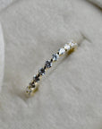 14k Yellow Gold Floating Diamond Partial Eternity Band - Magpie Jewellery