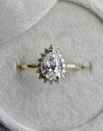 1.05ct Pear-Shaped Diamond Halo Engagement Ring - Magpie Jewellery