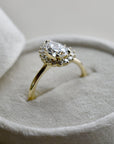 1.05ct Pear-Shaped Diamond Halo Engagement Ring - Magpie Jewellery