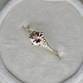 Peach Morganite Engagement Ring with Diamond Accents - Magpie Jewellery