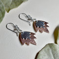 Copper Lotus Flower Double Drop Earrings - Magpie Jewellery