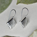 'Radiating Lines' Die Struck Silver Earrings - Magpie Jewellery