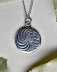 'Yin-Yang' Die Struck Silver Necklace - Magpie Jewellery