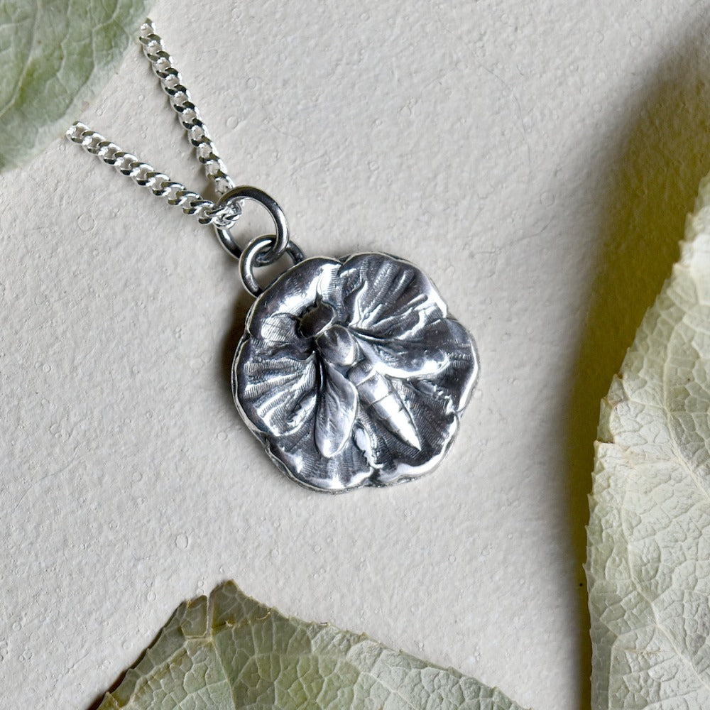 'Bee' Die Struck Silver Necklace - Magpie Jewellery