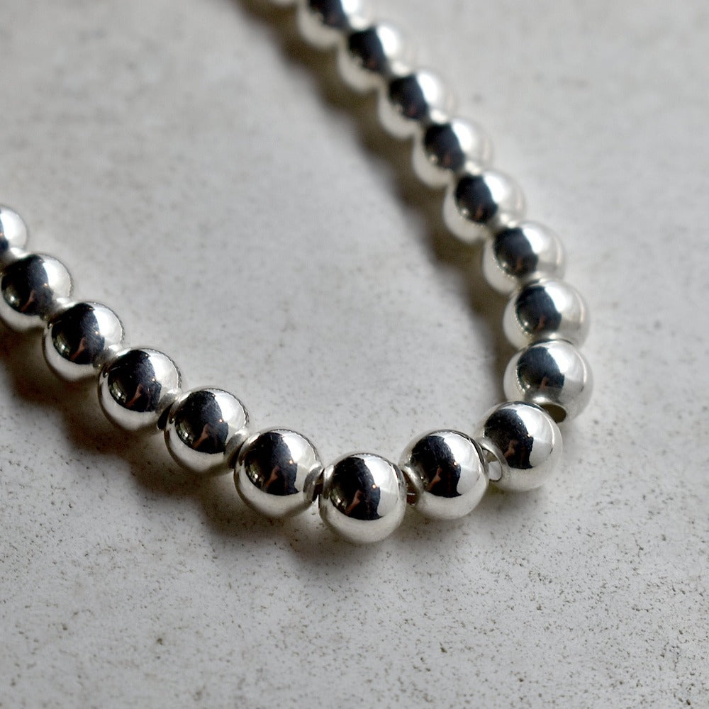 8mm Classic Silver Ball Necklace - Magpie Jewellery