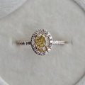 1.02ct Champagne Diamond Halo Engagement Ring with Shoulder Diamonds - Magpie Jewellery