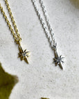 Tiny North Star Necklace with CZ - Magpie Jewellery