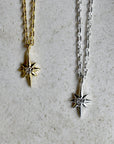 Tiny North Star Necklace with CZ - Magpie Jewellery