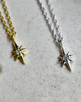 Tiny North Star Necklace with CZ - Magpie Jewellery