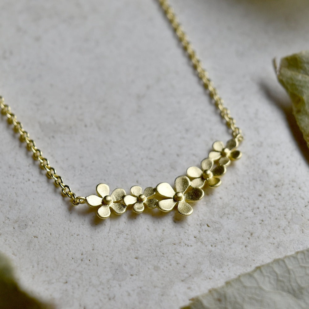 Flower Bar Necklace - Magpie Jewellery