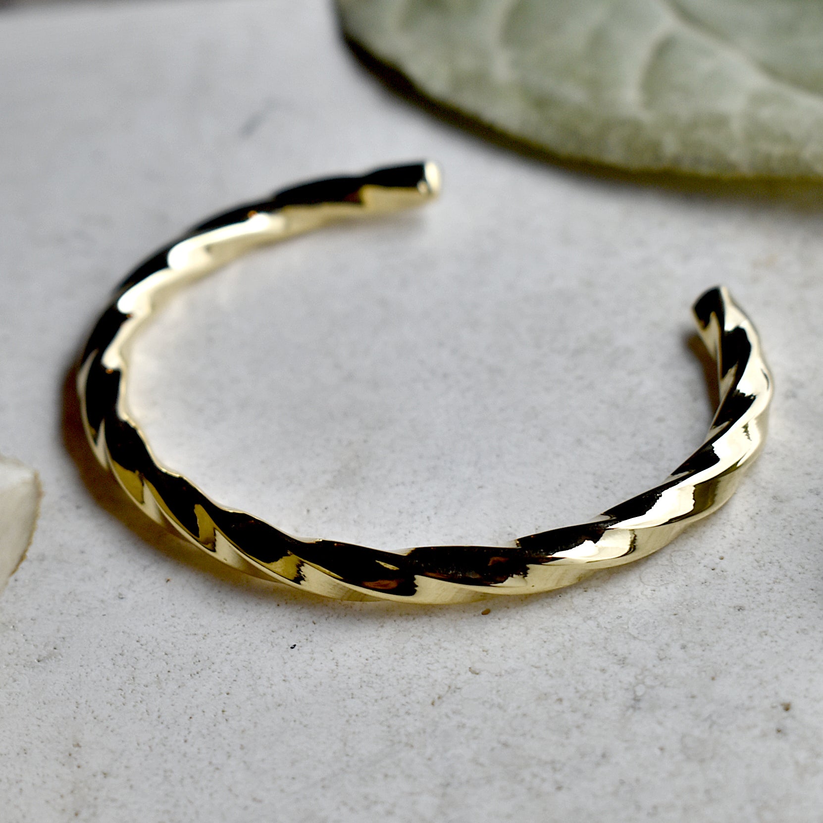 Torsal Thick Brass Cuff - Magpie Jewellery